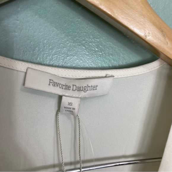 Anthropologie Favorite Daughter The Date Blouse In Ivory‎ Cream Bodysuit XS - Picture 3 of 13